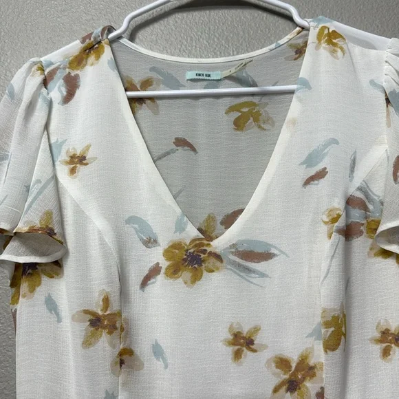 Urban Outfitters Kimchi Blue Sarah Flutter-Sleeve Chiffon Mini Dress - Picture 6 of 14